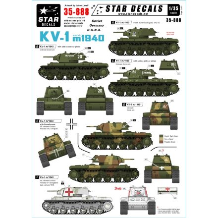 Star Decals Soviet KV-1 model/1940 matrica