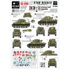 Star Decals British 33rd Armoured Brigade from Normandy to Holland matrica