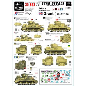 Star Decals British M3 Grant in Africa matrica