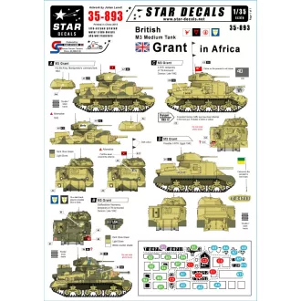 Star Decals British M3 Grant in Africa matrica