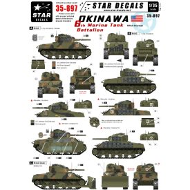 Star Decals Okinawa. 6th Marine Tank Battalion matrica