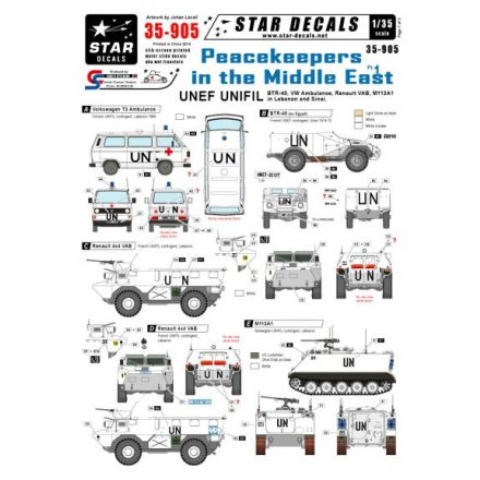 Star Decals Peacekeepers in the Middle East matrica
