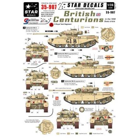 Star Decals British Centurions in Suez 1956 matrica