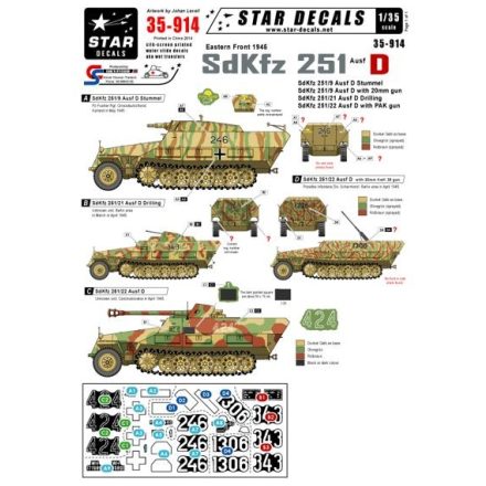 Star Decals Eastern front 1945 German Sd.Kfz.251 Ausf.D matrica