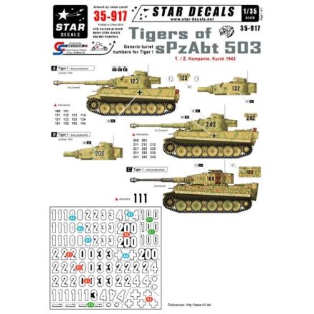 Star Decals Pz.Kpfw.VI Tigers of sPzAbt 503 #2 matrica