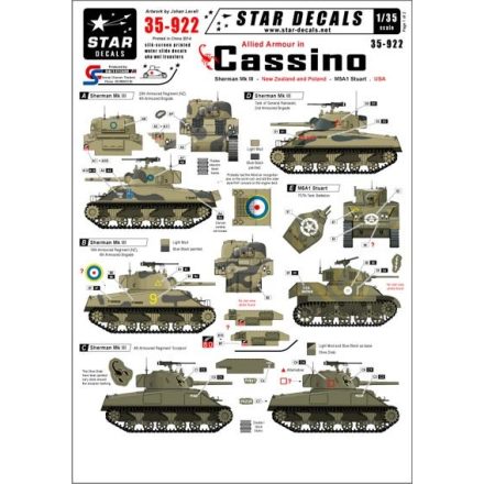 Star Decals Allied armour in Cassino matrica