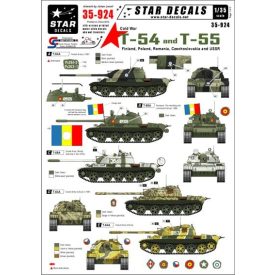 Star Decals Cold War Soviet T-54 and T-55 matrica