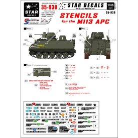 Star Decals Stencils for the M113 APC matrica