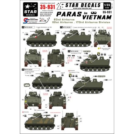 Star Decals U.S. Paras in Vietnam matrica