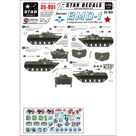 Star Decals Soviet Soviet BMD-1 Airborne tank matrica