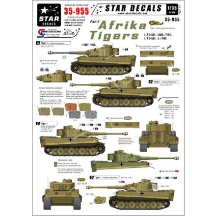 Star Decals Afrika Pz.Kpfw.VI Tigers #2 matrica