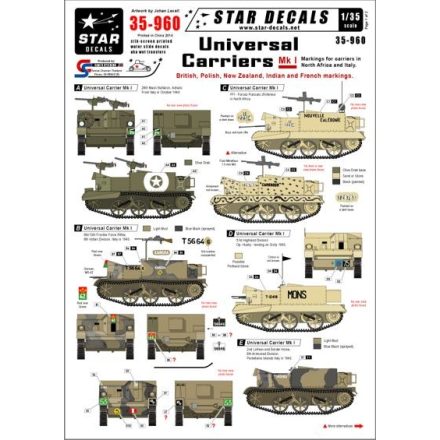 Star Decals Universal Carriers Mk.I matrica