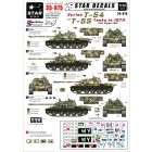 Star Decals Syrian Soviet T-54 and Soviet T-55 Tanks in 1973 Yum Kippur War matrica