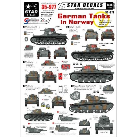 Star Decals German Tanks in Norway matrica