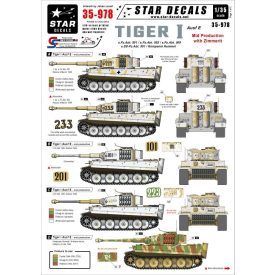  Star Decals Pz.Kpfw.VI TigerI Mid production (with zimmerit) matrica
