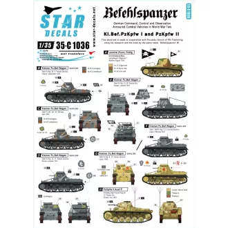   Star Decals Befehlspanzer. KL Bef.Pz.I, Pz.Kpfw.II and Beob.Pz.II matrica