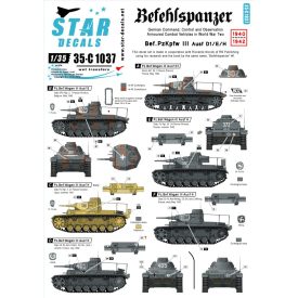   Star Decals Befehlspanzer. Bef Pz.Kpfw III Ausf.D1/Ausf.E/Ausf.H. matrica