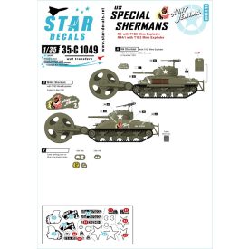   Star Decals U.S. Special Shermans. Aunt Jemima and other mine exploder tanks matrica
