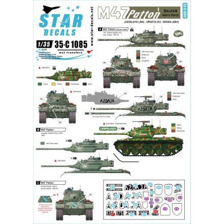 Star Decals M47 Patton #1. Balkan War & Peace