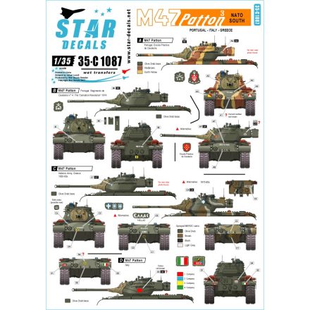 Star Decals M47 Patton #3. NATO South