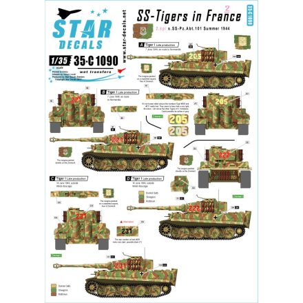 Star Decals SS-Pz.Kpfw.VI Tigers in France # 2.