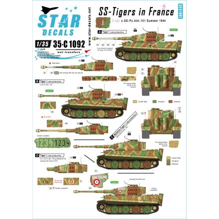Star Decals SS-Pz.Kpfw.VI Tigers in France # 4.