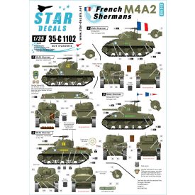   Star Decals French Shermans # 1. M4A2 Sherman in normandie and Paris 1944. 501e RCC, 12eme CUIR.