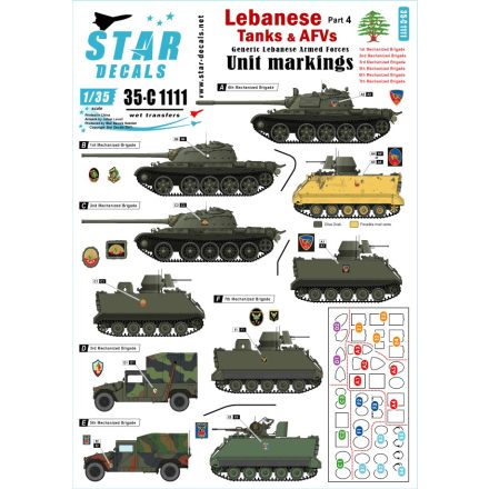 Star Decals Lebanese Tanks & AFVs #4 matrica
