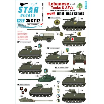 Star Decals Lebanese Tanks & AFVs #5 matrica