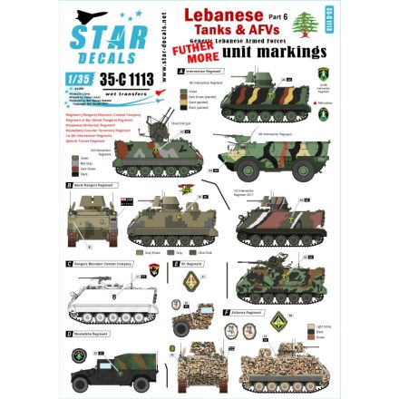 Star Decals Lebanese Tanks & AFVs #6 matrica