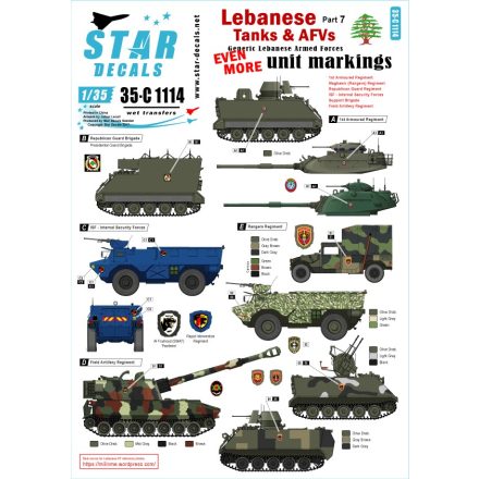 Star Decals Lebanese Tanks & AFVs #7 matrica