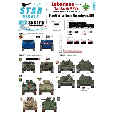 Star Decals Lebanese Tanks & AFVs #8 matrica