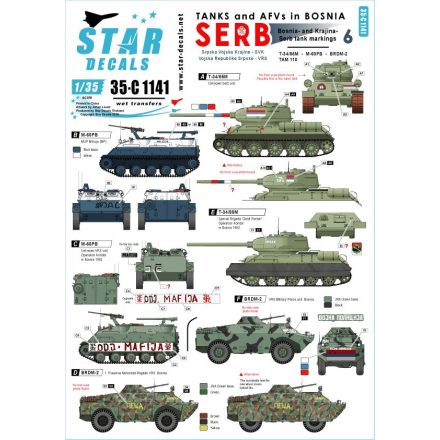 Star Decals Tanks & AFVs in Bosnia # 6 matrica
