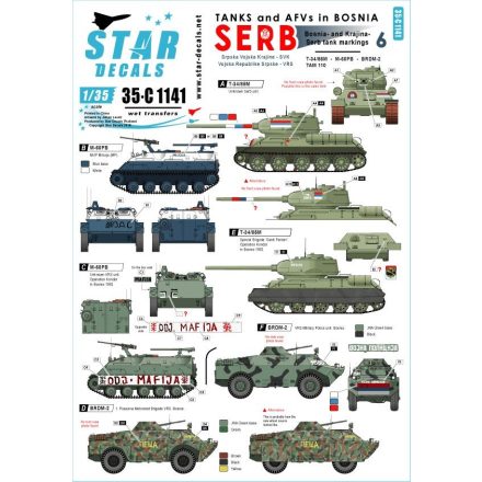 Star Decals Tanks & AFVs in Bosnia # 6 matrica