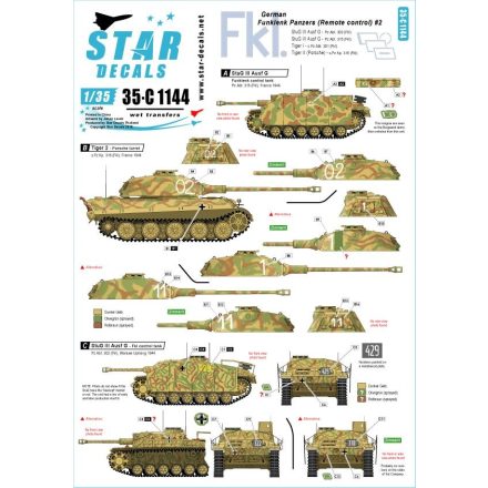 Star Decals German Funklenk (Fkl) tanks # 2 matrica