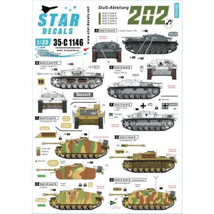 Star Decals StuG-Abt. 202. StuG III Ausf B/E/F8/G and StuH 42 matrica