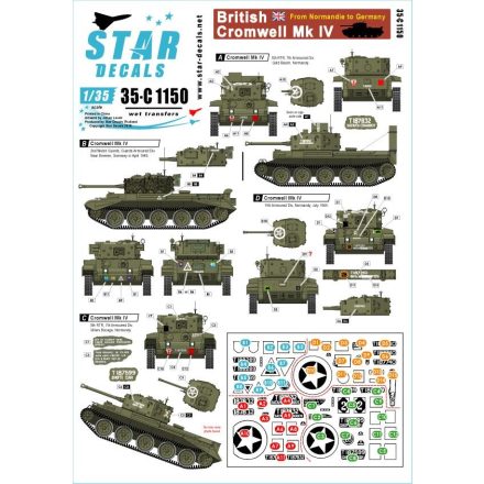 Star Decals British Cromwell Mk IV. From Normandie to Germany matrica