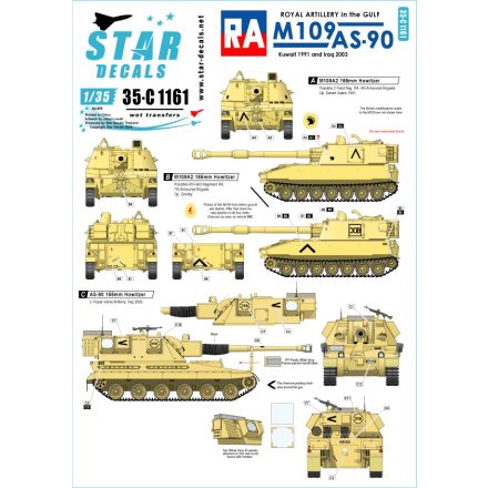 Star Decals Royal Artillery in the Gulf matrica