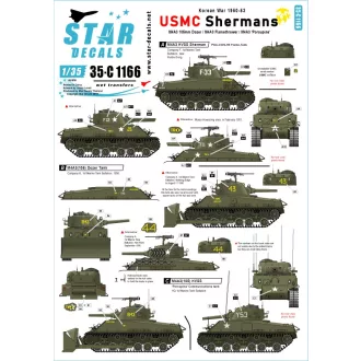 Star Decals USMC Shermans - Korean War 1950-53 matrica