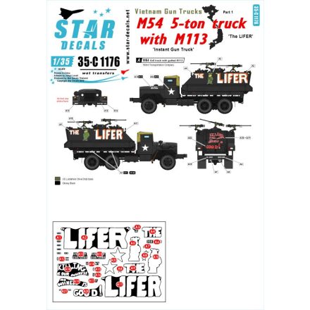 Star Decals Vietnam Gun Trucks # 1. The LIFER matrica