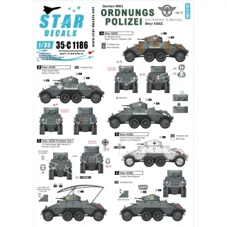   Star Decals Ordnungs Polizei # 1. Ordnungs Polizei # 1. Anti Partisan and Security service matrica