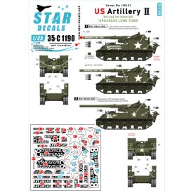   Star Decals Korean War - US Artillery # 2. Arkansas Long Toms matrica