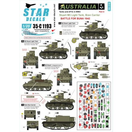 Star Decals Australia Tanks & AFVs # 5. Battle of Buna 1942 matrica