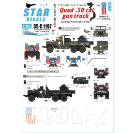 Star Decals Vietnam Gun Trucks # 4. matrica