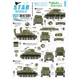 Star Decals US M4A1 75mm Sherman matrica