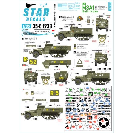 Star Decals US M3A1 Halftracks matrica