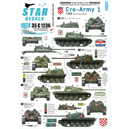 Star Decals CRO-ARMY # 1 matrica