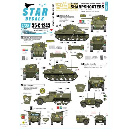 Star Decals British Sharpshooters. 75th D-Day Special matrica