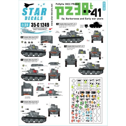 Star Decals Pz.Kpfw 38(t) Praga matrica
