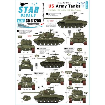 Star Decals US Army Tanks in Korea. matrica